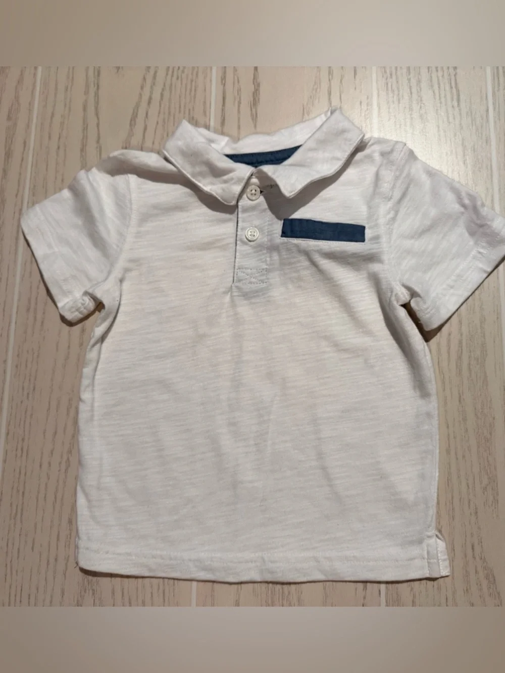 Cat & Jack Baby Boy 18M Outfit 3Pc‎ Set Blue Polo Shirt Shorts EUC